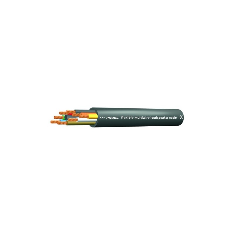 PROEL STAGE HPC685BK SPEAKER cables elastyczny kabel głośnikowy o 8 skręconych żyłach do głośników pasywnych